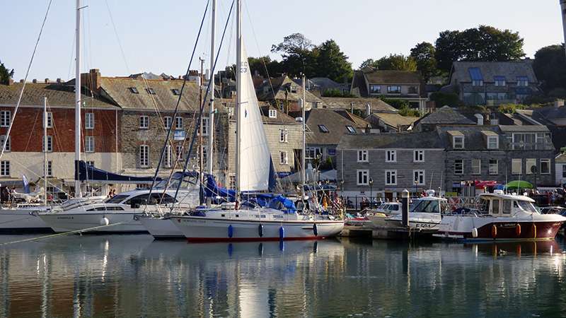 Padstow harbour and quayside in North Cornwall, a starting point for family days out near Atlantic Bays Holiday Park